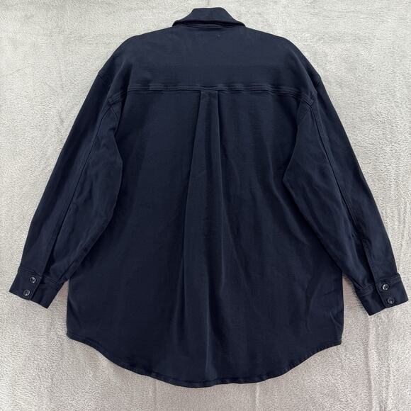Good American Shacket Womens 4/XL Black Vintage Wash Button Up Jacket Shirt - Picture 6 of 13